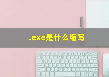 .exe是什么缩写