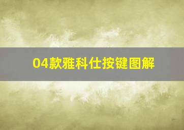 04款雅科仕按键图解