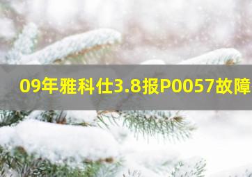 09年雅科仕3.8报P0057故障码