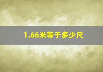 1.66米等于多少尺