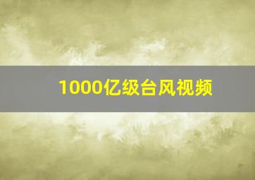 1000亿级台风视频