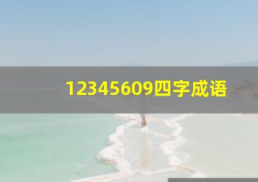 12345609四字成语