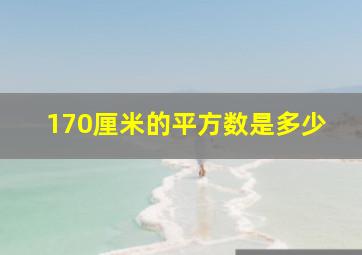 170厘米的平方数是多少