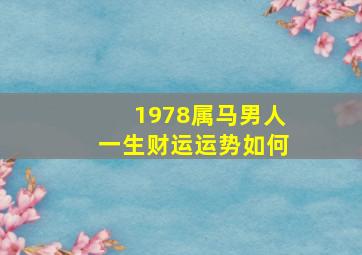 1978属马男人一生财运运势如何