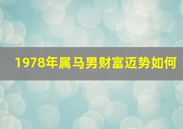 1978年属马男财富迈势如何