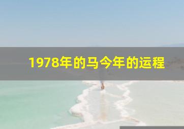 1978年的马今年的运程