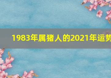 1983年属猪人的2021年运势