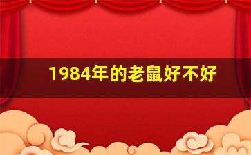 1984年的老鼠好不好