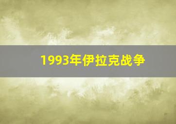 1993年伊拉克战争