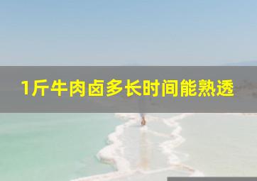 1斤牛肉卤多长时间能熟透