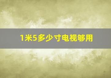 1米5多少寸电视够用