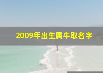 2009年出生属牛取名字