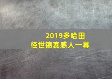 2019多哈田径世锦赛感人一幕