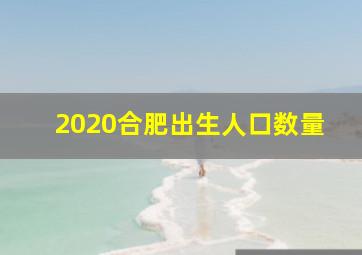 2020合肥出生人口数量