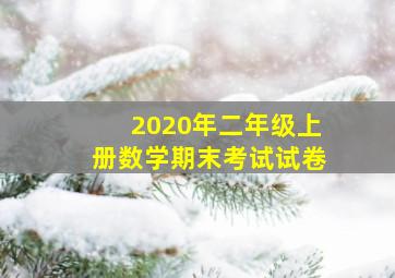 2020年二年级上册数学期末考试试卷