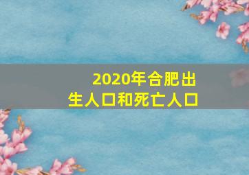 2020年合肥出生人口和死亡人口