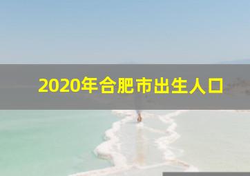 2020年合肥市出生人口