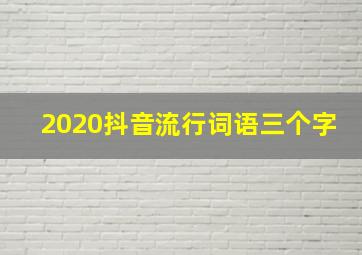 2020抖音流行词语三个字