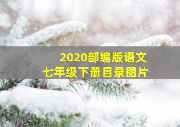 2020部编版语文七年级下册目录图片