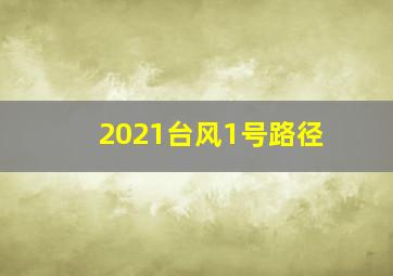 2021台风1号路径