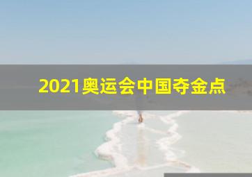 2021奥运会中国夺金点