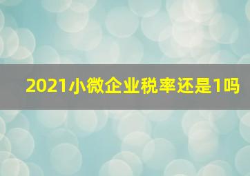 2021小微企业税率还是1吗