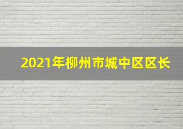 2021年柳州市城中区区长