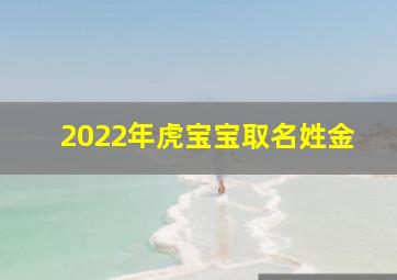 2022年虎宝宝取名姓金