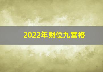 2022年财位九宫格