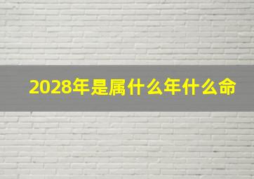 2028年是属什么年什么命