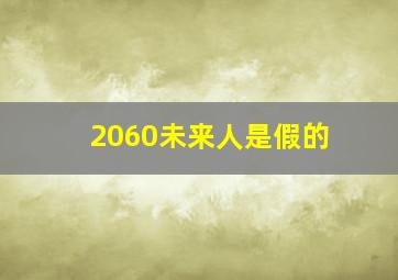 2060未来人是假的