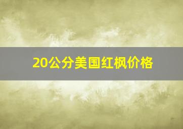 20公分美国红枫价格