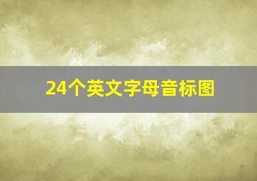 24个英文字母音标图