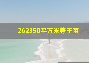 262350平方米等于亩