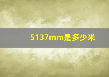 5137mm是多少米