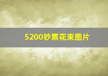 5200钞票花束图片