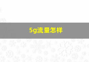 5g流量怎样