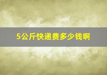 5公斤快递费多少钱啊