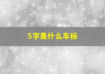 5字是什么车标