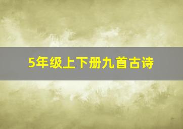 5年级上下册九首古诗