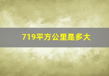 719平方公里是多大