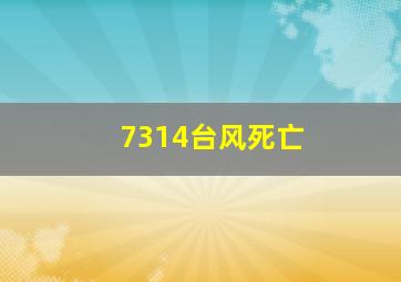 7314台风死亡