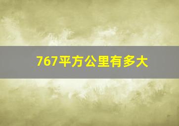 767平方公里有多大