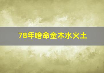 78年啥命金木水火土