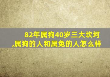 82年属狗40岁三大坎坷,属狗的人和属兔的人怎么样