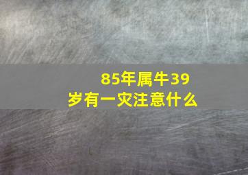 85年属牛39岁有一灾注意什么