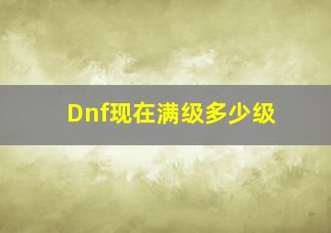 Dnf现在满级多少级