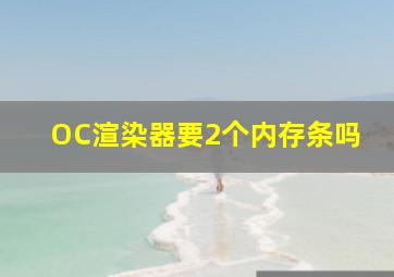 OC渲染器要2个内存条吗