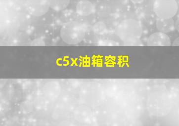 c5x油箱容积