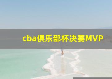 cba俱乐部杯决赛MVP